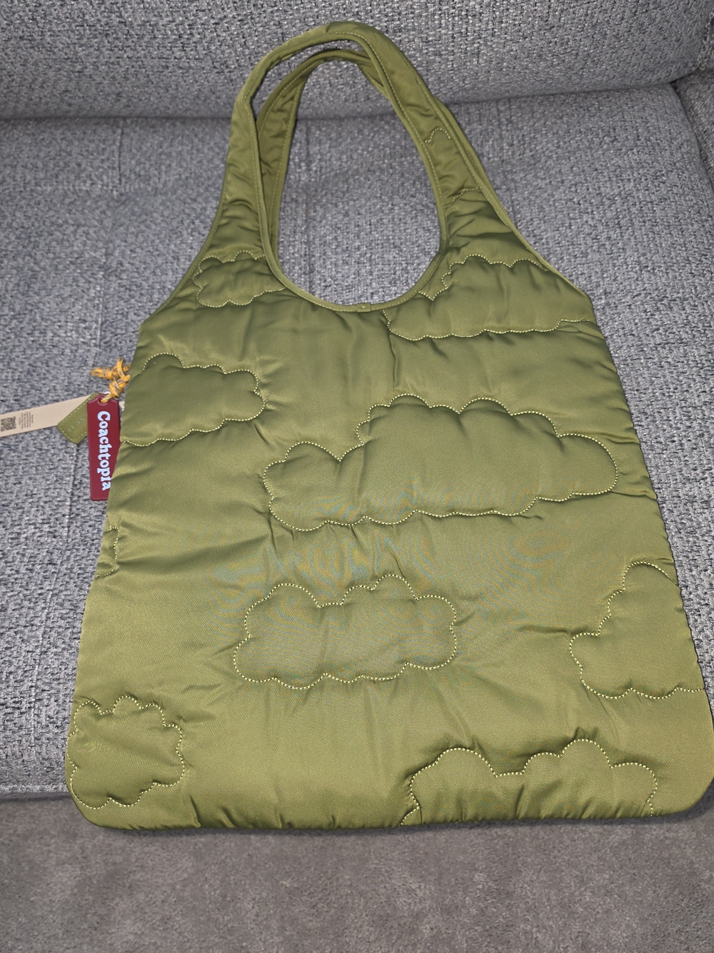 Coach Coachtopia Olive Quilted Cloud Tote - Picture 2 of 6